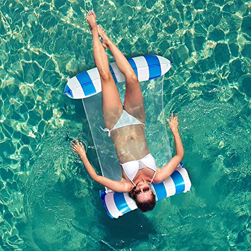 Image of MYPSWater Pool Lounge Bed Swim Chair Beach Swimming Pool Hammock Seats Portable Water Floats Bed for Swimming Pool Party Vacation Fun Rest Saddle Beach Drifter (floting Hammock for Pool, Pack of 1)