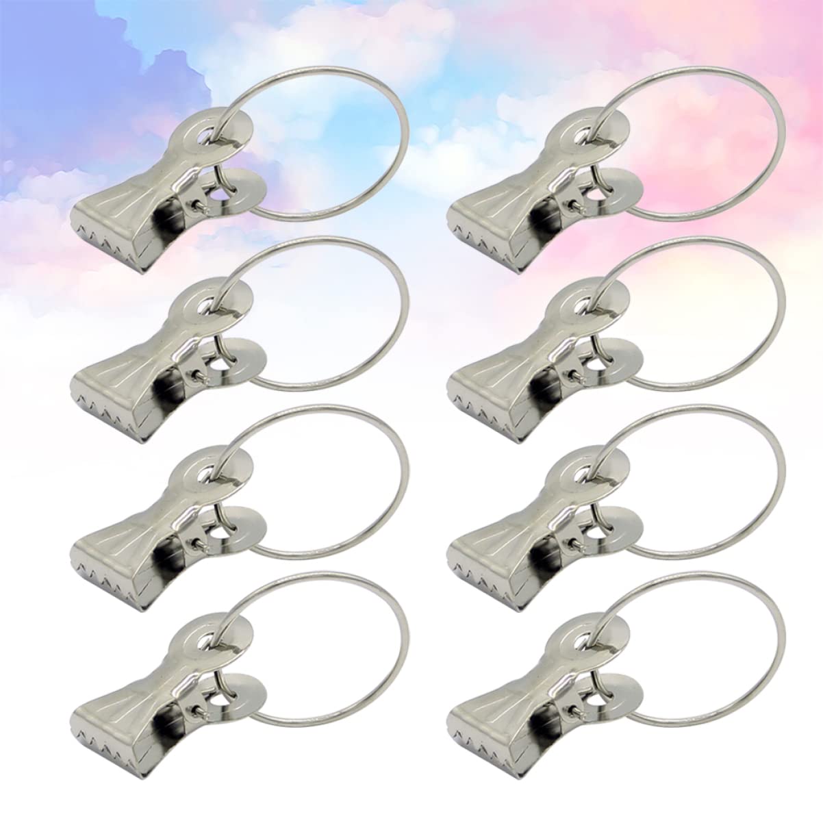 MAGICLULU 3 Sätze Gardinenclip Gardinenringe Mit Haken Clips Rostfreie Gardinenstange Vorhänge Vorhanghalter Gardinenring Mit Clip Vorhangverschluss Eisen Silver 20 Stück * 3