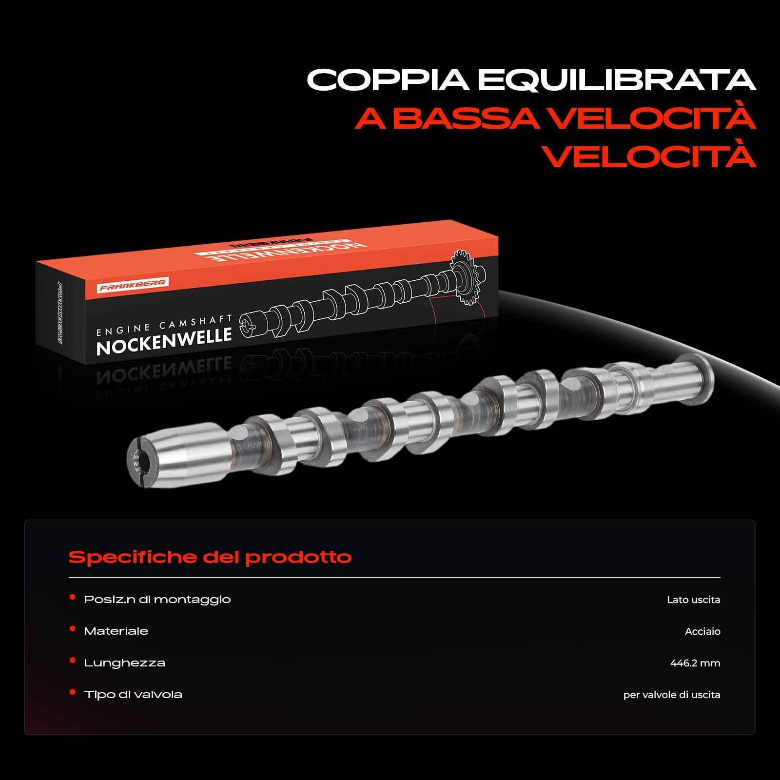 Frankberg Punteria Albero a camme Benzina Compatibile con TT 8J3 2.0L O.c.t.a.v.i.a II Combi 1Z5 2.0L TT R.o.a.d.s.t.e.r 8J9 2.0L E.O.S 1F7 1F8 2.0L P.a.s.s.a.t Variante 3C5 2.0L Replace# 06F109102B