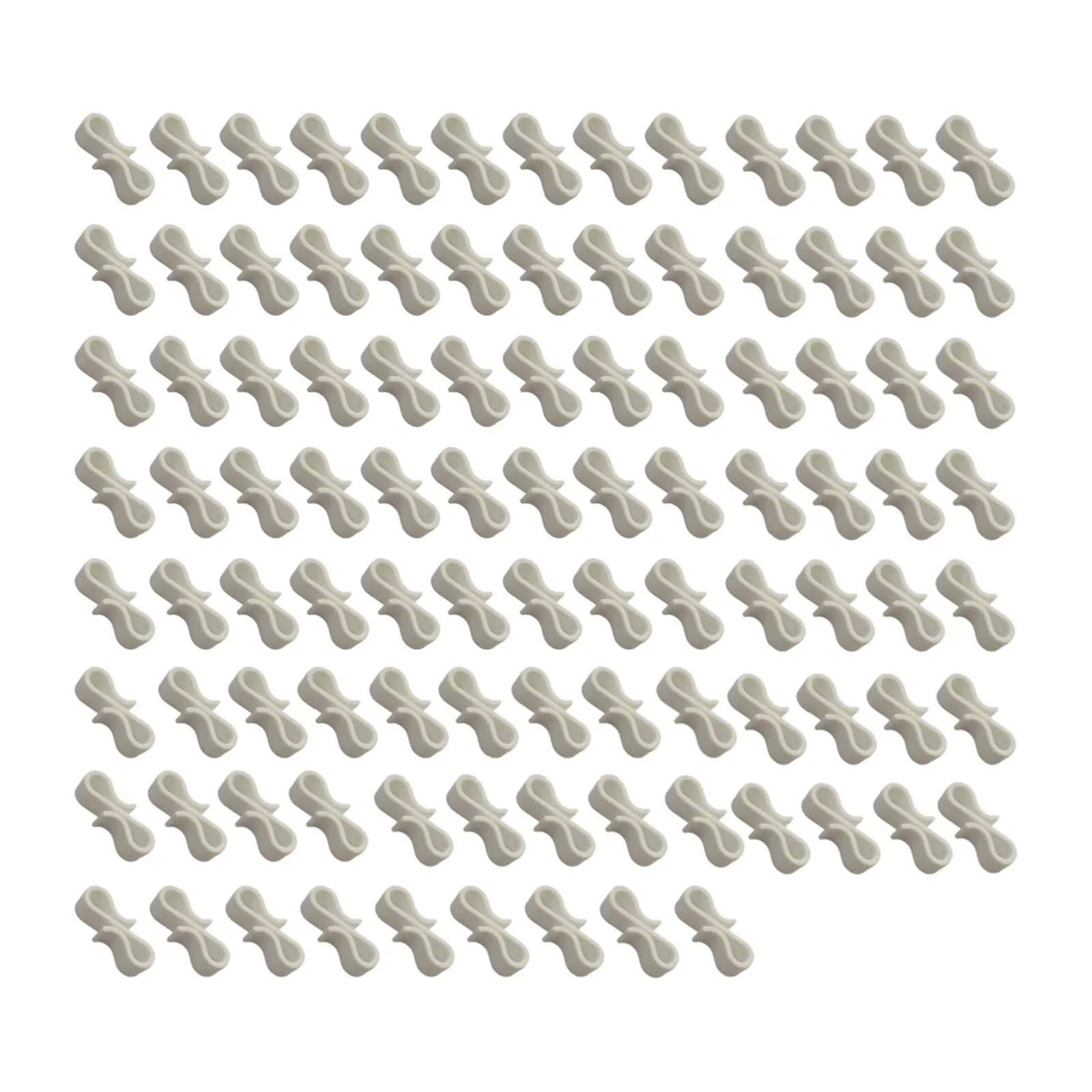BAYNOPURIN Outdoor Light Hook 10-100PCS Plastic S-Shaped Hook Weatherproof Outdoor Camping DIY Decor Light Buckle for Hanging Decoration String Lights(100pcs-White)