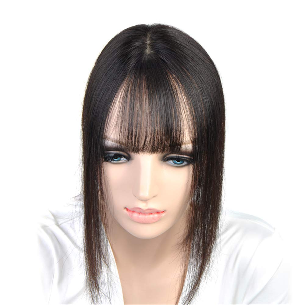 Amazon.com : Susanki Human Hair Toppers with Bangs Clip in  display picture 3