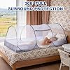 Foldable Mosquito Net, Ultra Light Pop Up Mosquito Net for Bed with Zip, Single Bed Portable Mosquito Net, Free Installation Mosquito Net Bed for Outdoor Trip Camping (190x90x90 cm)