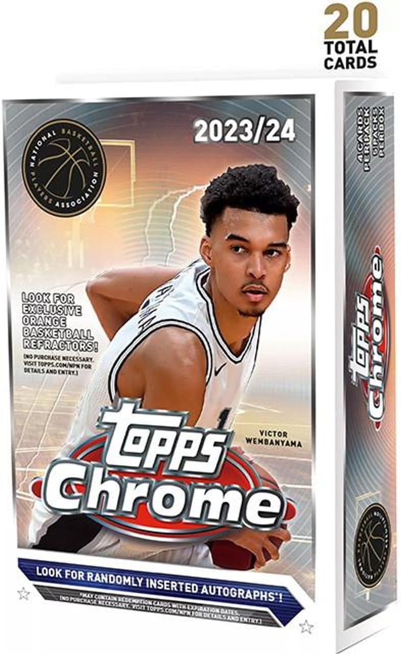 2023/24 Topps Chrome Basketball Trading Card Hanger Pack Box