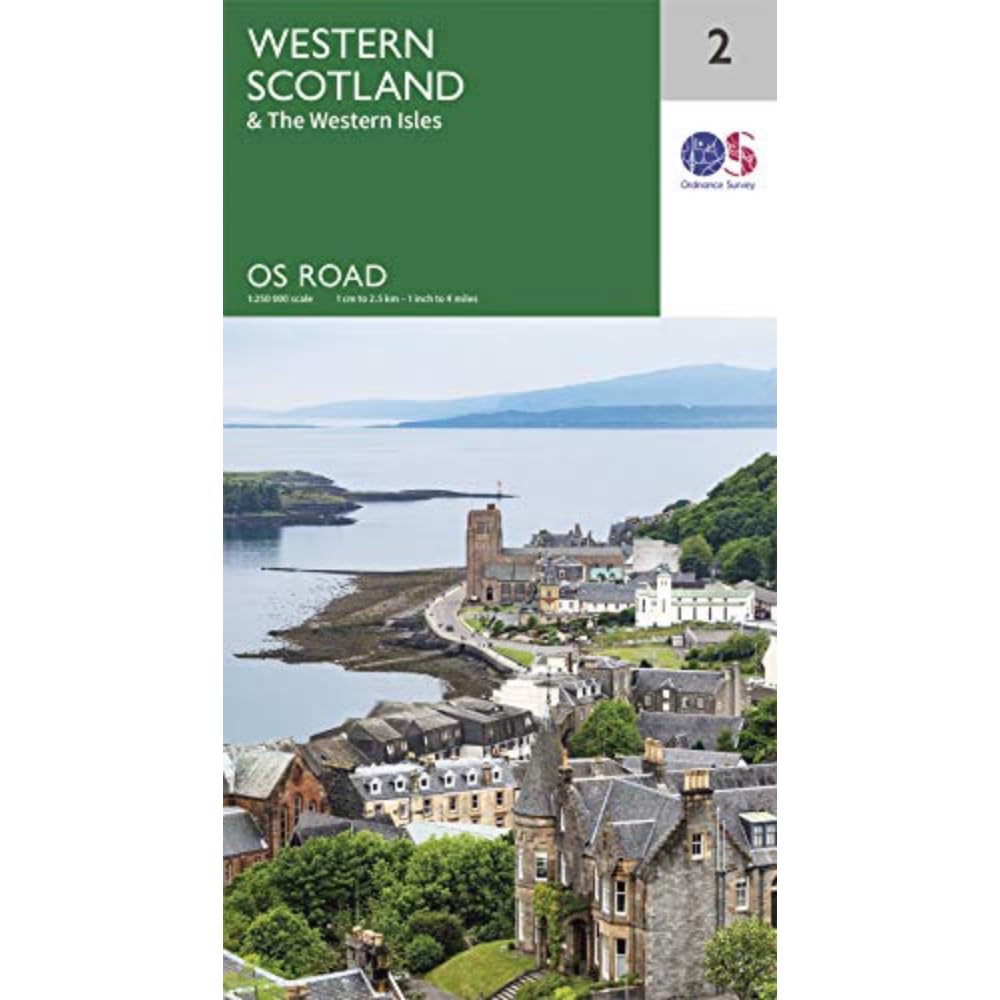Western Scotland Road Map | Western Isles | Ordnance Survey | OS Road Map 2 | Drive Scotland | Scenic Routes | Beaches | Maps | Adventure