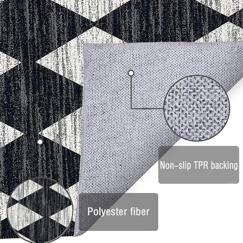 Tapis de salon lavable 200x280 cm moquette antidérapante - 5