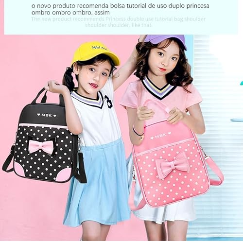Mochila de Rodinhas Infantil Feminina Borboletas para Meninas da Escola Primária com Alças Duplas (P