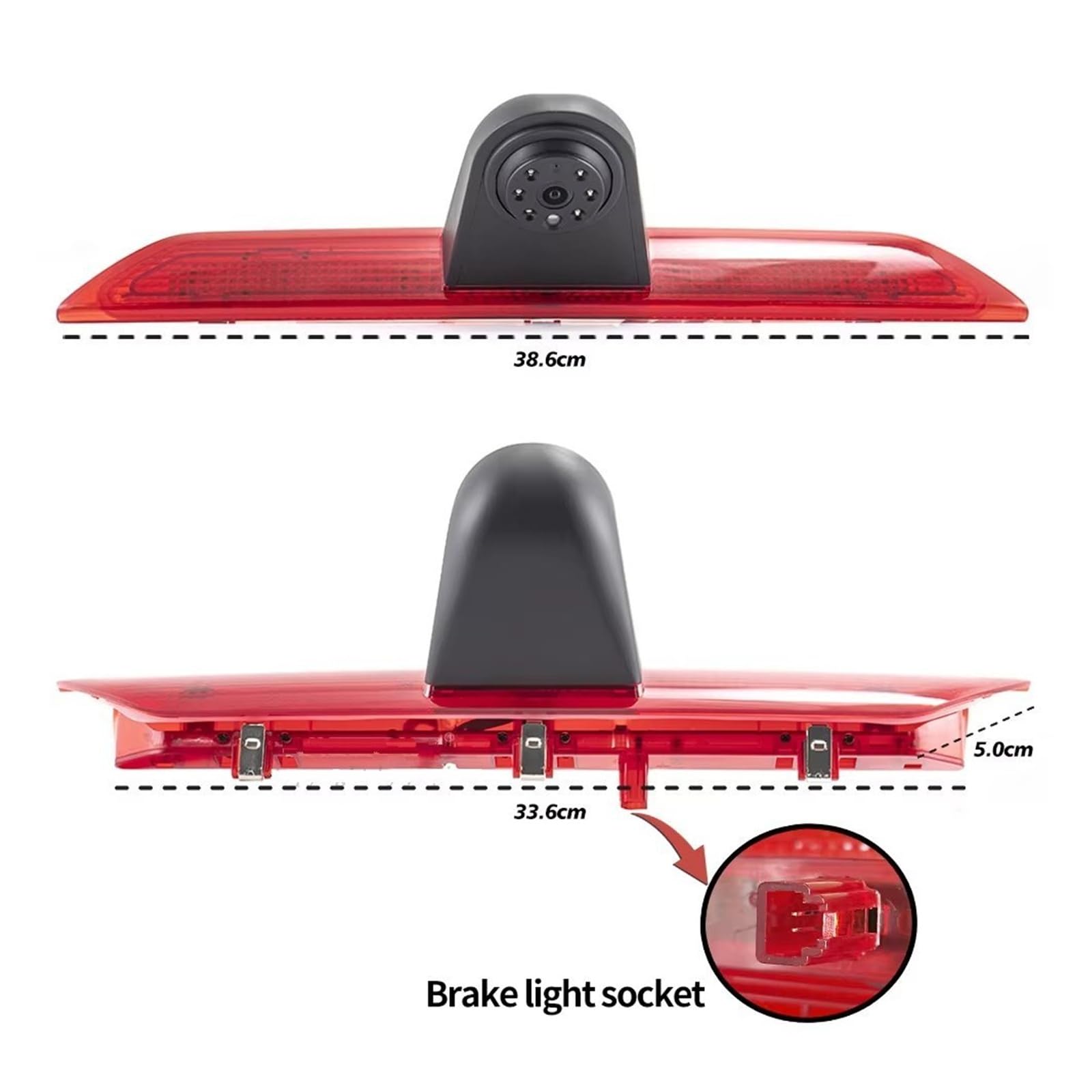 Cámaras Traseras para Ford para Transit 2014-presente HD Luz De Freno Vista Trasera Cámara De Respaldo IR Visión Nocturna Marcha Atrás