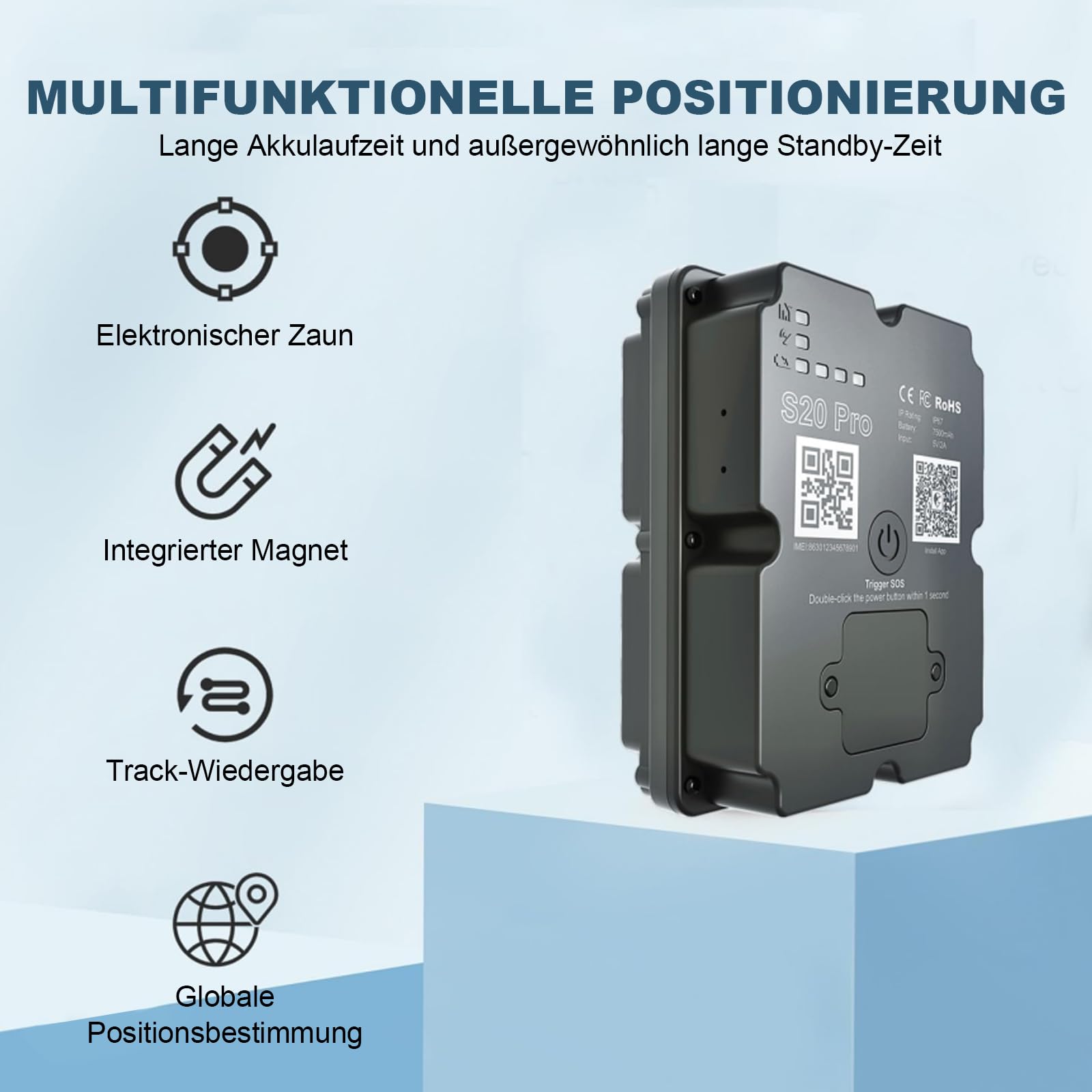 GPS-Tracker für Fahrzeuge, 100% wasserdicht, magnetisch, 4G LTE, Lange Akkulaufzeit 2–7 Monate, unbegrenzte Entfernung, Abonnement erforderlich, mehrere Warnungen, versteckter Tracker