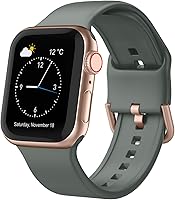 Vista 42 de Correa deportiva para Apple Watch, 49, 46, 45, 44, 42, 41, 40 y 38 mm, correa de silicona suave, cierre clásico, reemplazo para iWatch Series 11