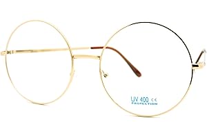 Trendy Oversized Round Clear Lens Glasses