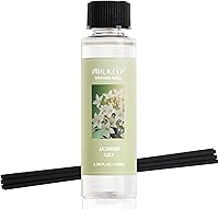 Vista 13 de Airkeep Juego de difusor de varillas – 3.38 onzas líquidas (3.4 fl oz), difusor de aroma de bambú para el hogar, incluye 8 varillas difusoras
