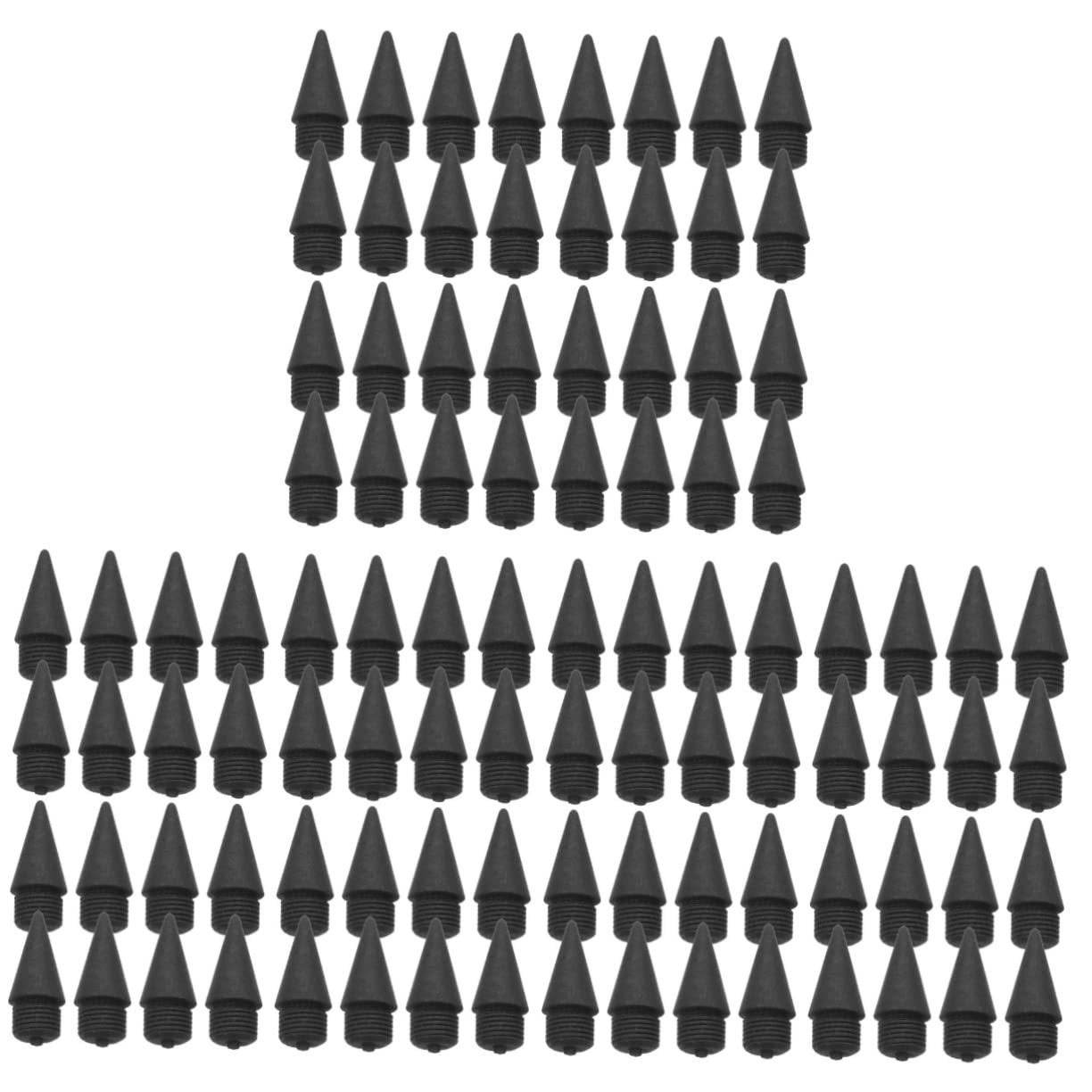 DOITOOL 3 Sätze Schulbleistifte Bleistiftspitzen Für Immer Ewiger Bleistift Nibs Tintenlose Bleistiftspitzen Ewige Bleifreier Bleistift Legierung Schwarz 50 Stück * 3