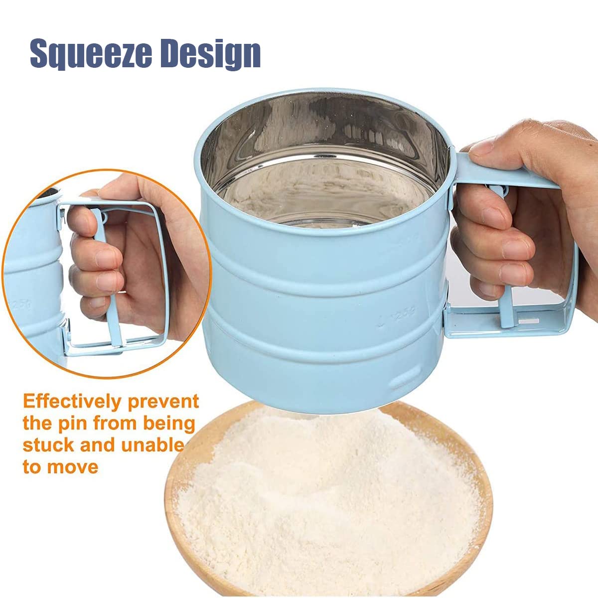 Edelstahl Mesh Mehl Puderzucker Sieb Sieb Tasse Bac Produktbild-Vorschau 9