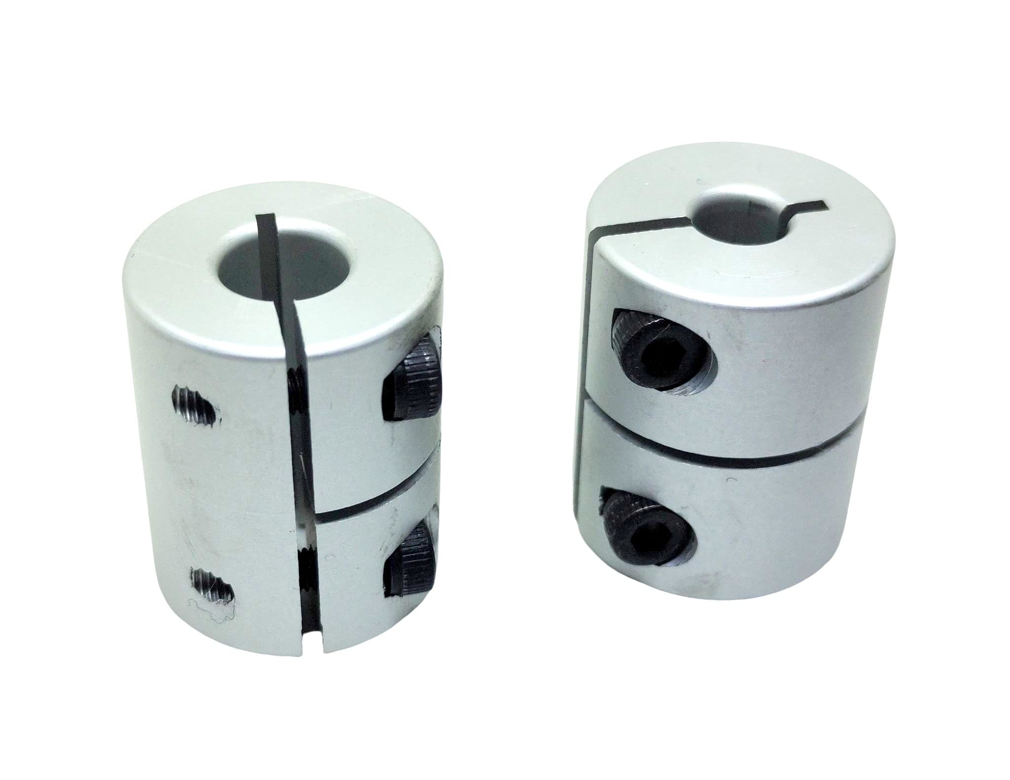 INVENTO 2Pcs 6x8mm Motor Jaw Shaft Coupler Aluminum 6mm to 8mm Rigid Self Centering Coupling for 3D Printer Z Axis Nema 17 Stepper Motor DIY