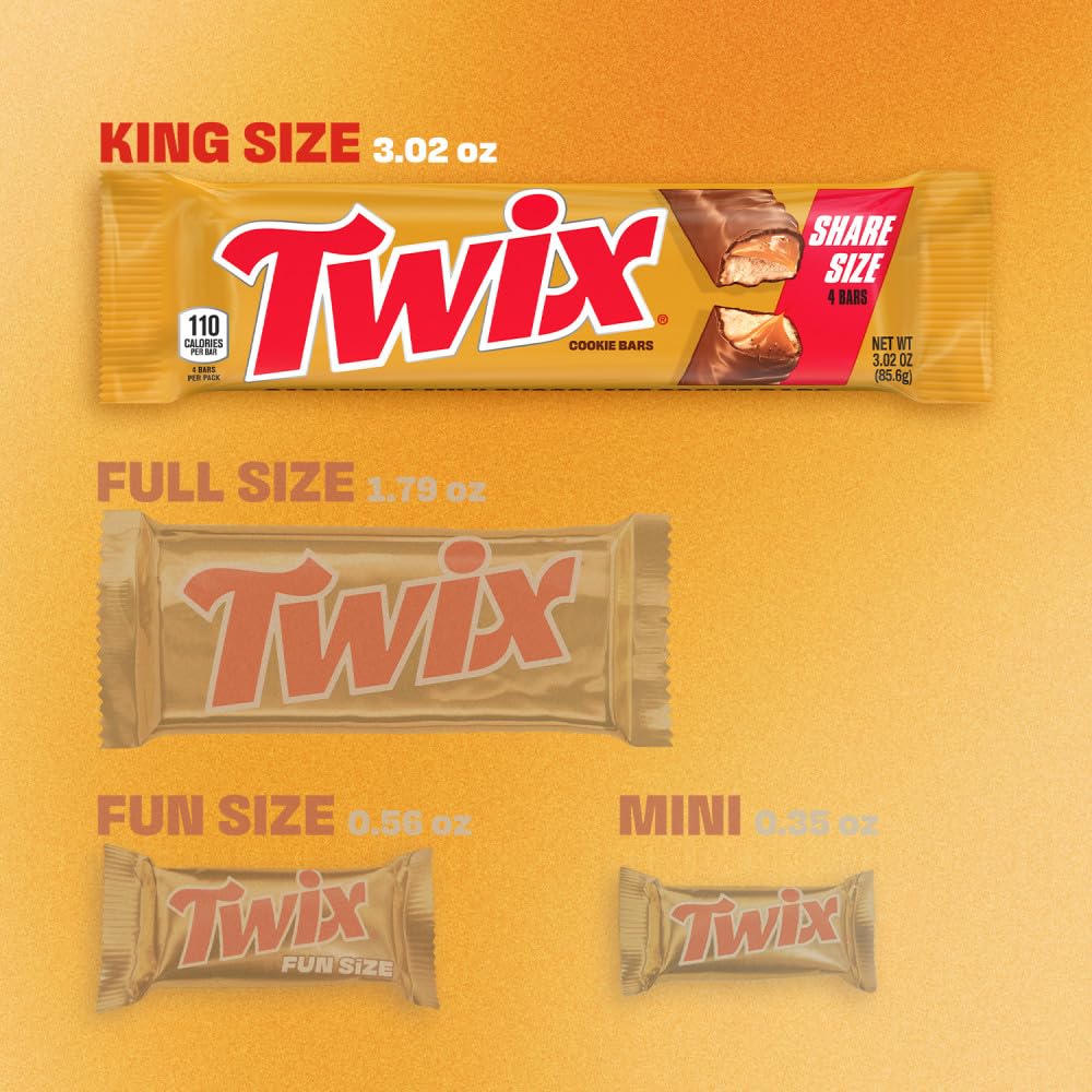 Amazon.com : Twix Milk Chocolate Caramel Cookie Candy Bars, Share