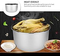 Vista 6 de DOITOOL Olla interna de metal antiadherente de 2L para olla a presión, olla arrocera