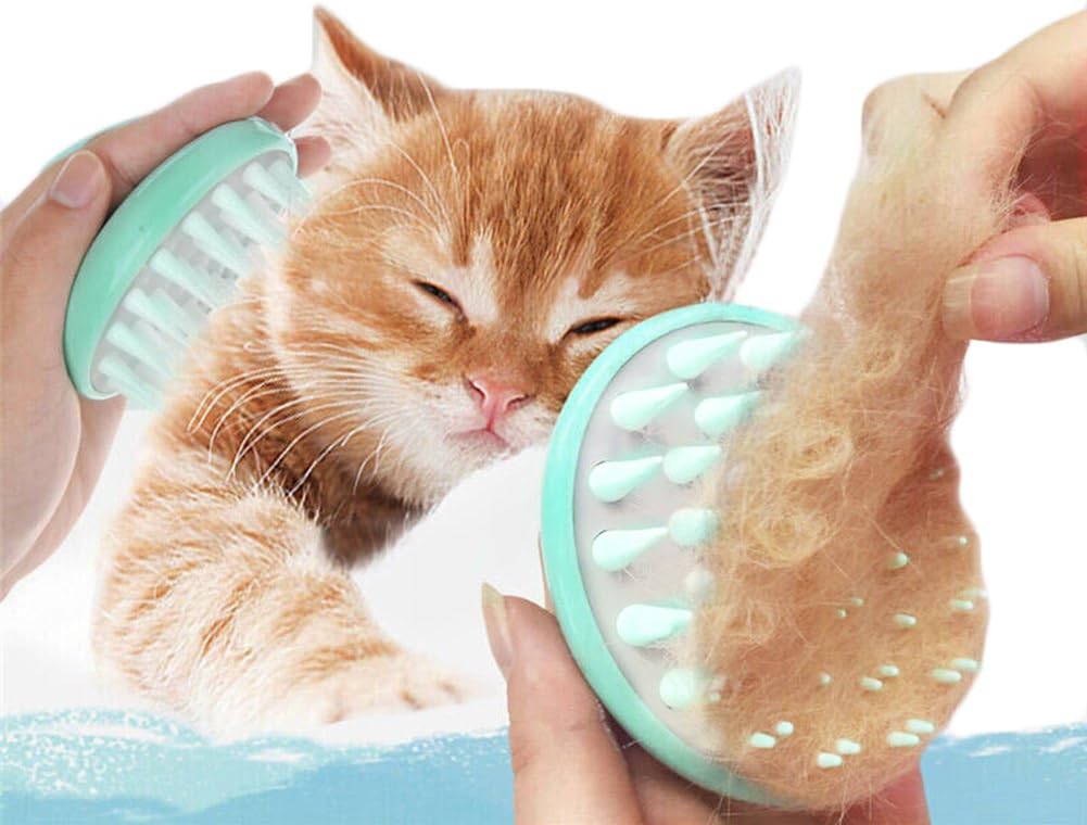 YOOHUG Soft Silicone Pet Grooming Brush Washable Cat Grooming Shedding Massage No Scratching and Comfortable