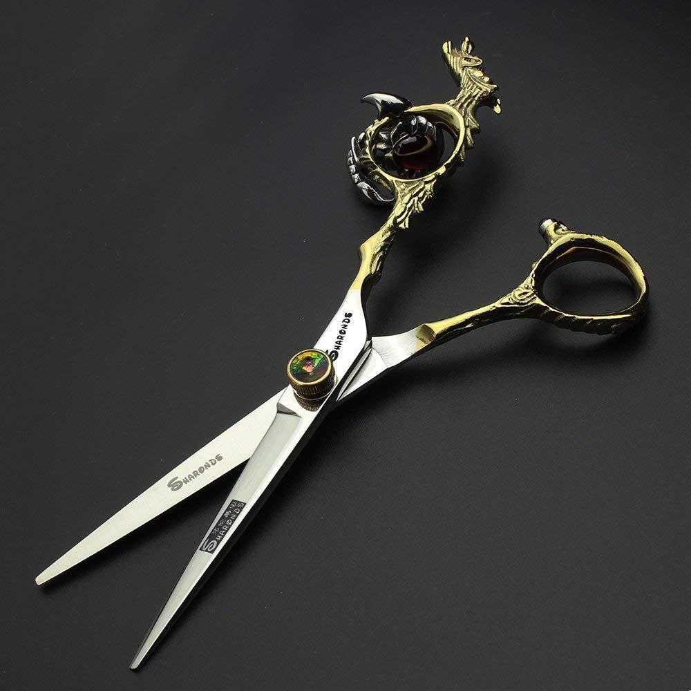 Forbici per capelli super taglienti 6/7/7.5/8/9 pollici, fornendo una sensazione stabile.. (6 pollici -2pc-B)