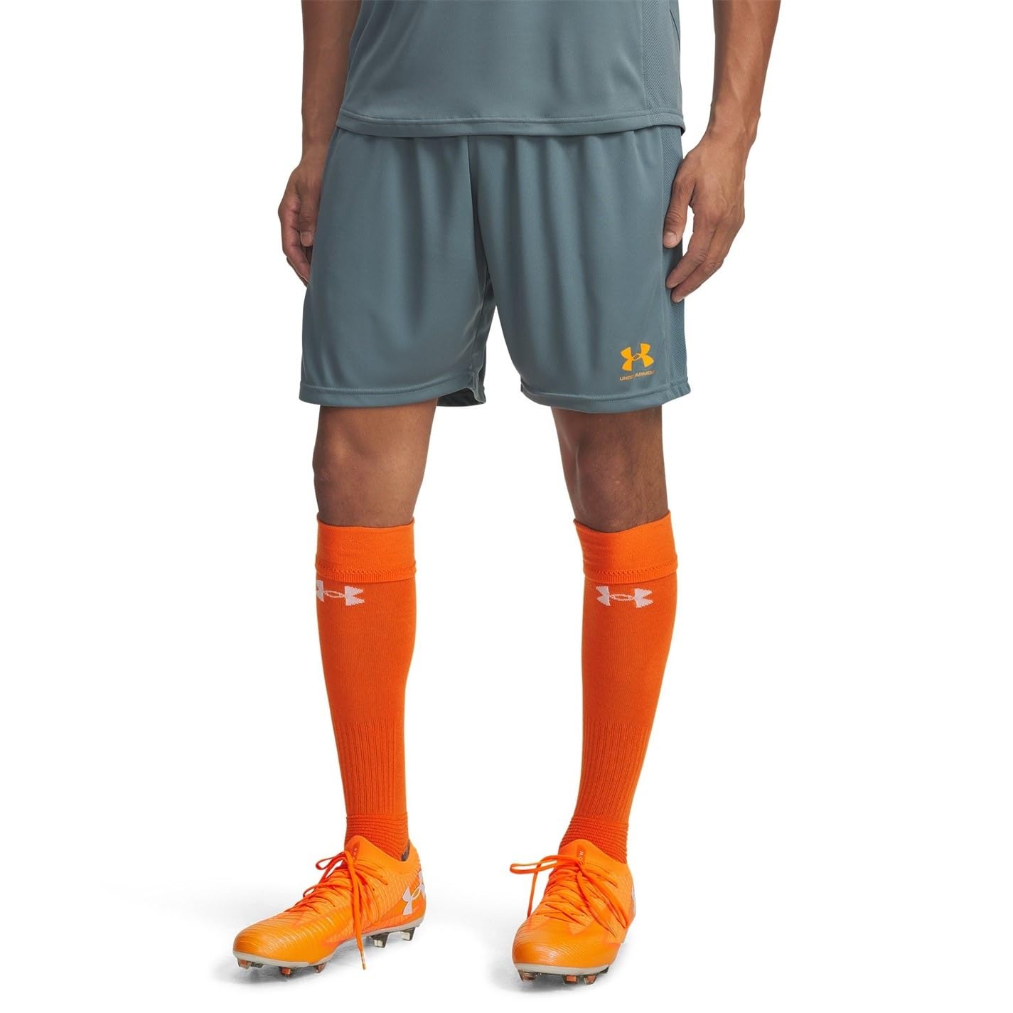 Under Armour Men's Challenger Train Short, Lightweight and Fast-Drying Men's Gym Gear, Comfortable and Breathable Sports Shorts,Jasper Blue / / Squad Orange,XXL