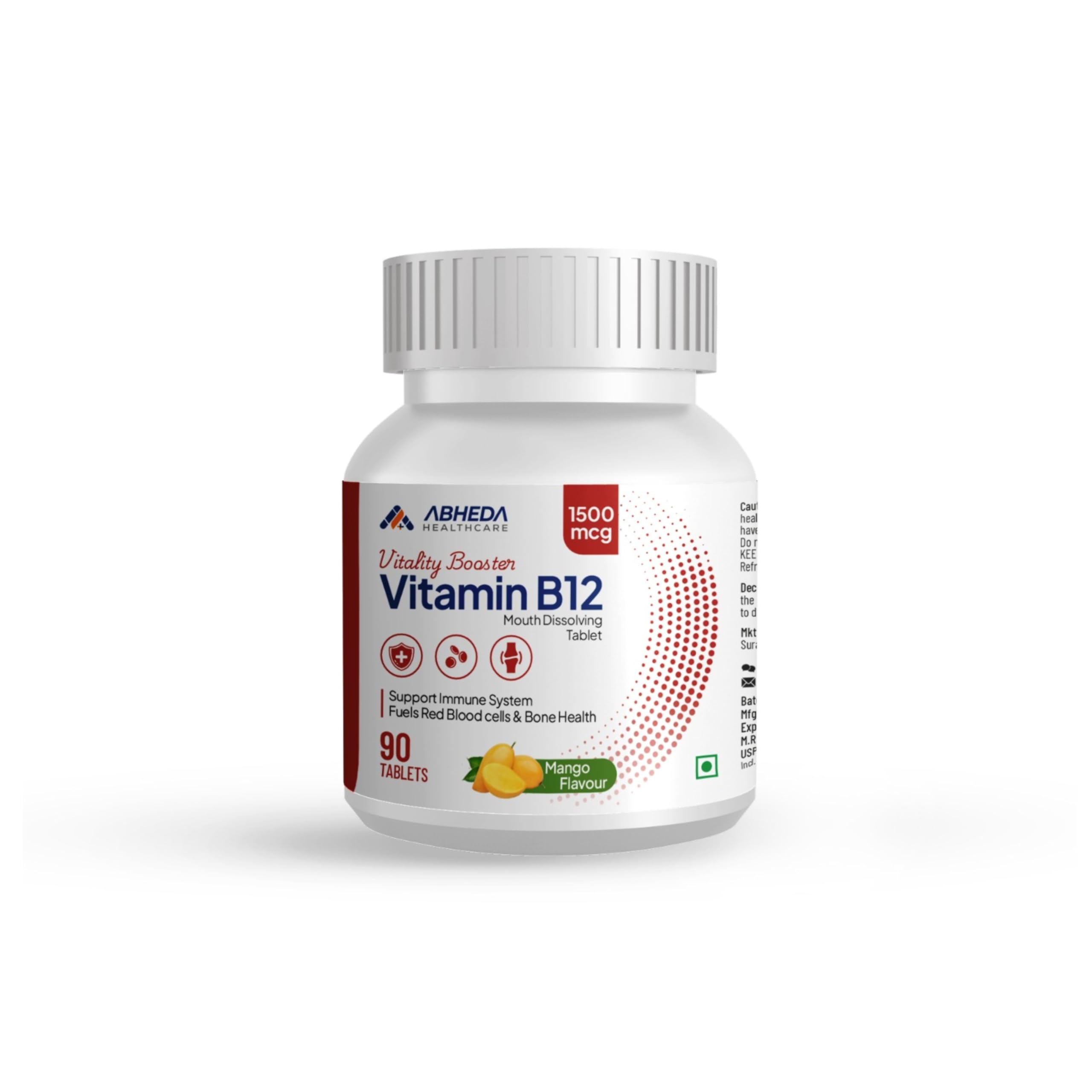See full amazon price history chart for ABHEDA HEALTHCARE Vitamin B12 1500mcg Mouth Dissolving Tablets - Mango Flavor - 90 Count - High Potency for Energy, Metabolism & Immune Support ABHEDA HEALTHCARE Vitamin B12 1500mcg Mouth Dissolving Tablets - Mango Flavor - 90 Count - High Potency for Energy, Metabolism & Immune Support (B0DGY2FVP8) Amazon Price History, Amazon Price Tracker