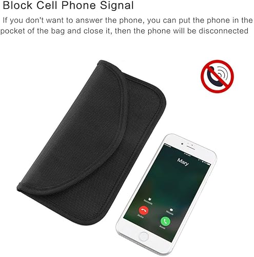 Miniatura 7 de ONEVER Faraday - Paquete de 4 bolsas para llaves de coche y teléfono celular, cartera de bloqueo de señal, protección antirrobo antirrobo, emisión