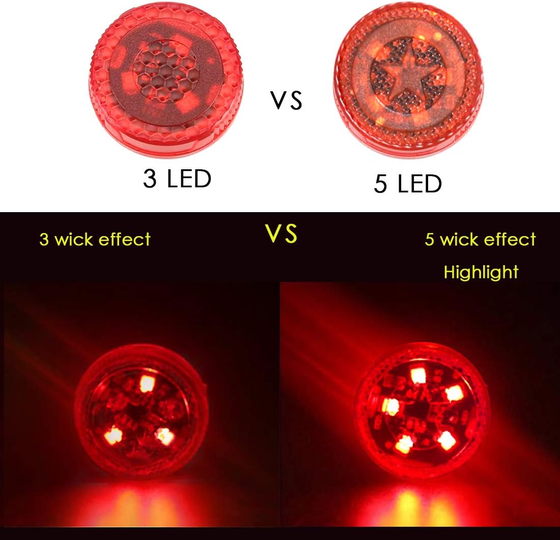 N / A Maodaner 4 PCS Universal Wireless Car Door LED Warning Light, Strobe Flashing Anti Collision Signal LED Safety Lamps (Red)