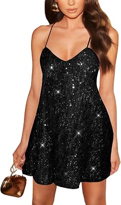 Kaei&Shi Feather Sequin Dress,Spaghetti Strap Botswana | Ubuy