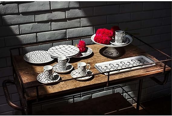 Vista Alegre Calcada Portuguesa Coffee Cup and Saucer, Set of 4