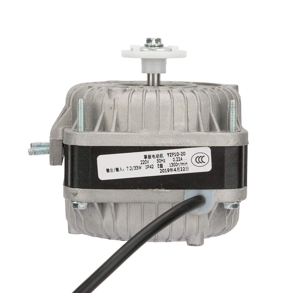 Oumefar YZF10-20 Fan Motor High Speed Condenser Shaded Pole Motor 33W 0.22A for Refrigerator, Small Ventilation Equipment, Industry