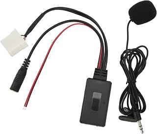 Cabo auxiliar Bluetooth para carro 5.0 AUX IN cabo adaptador ISO microfone mãos livres substituição para MX5 2006 em diante