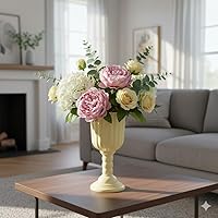 Vista 4 de Florero de plástico ajustable decorativo para fiesta o decoración del hogar 4 alturas (amarillo bebé)