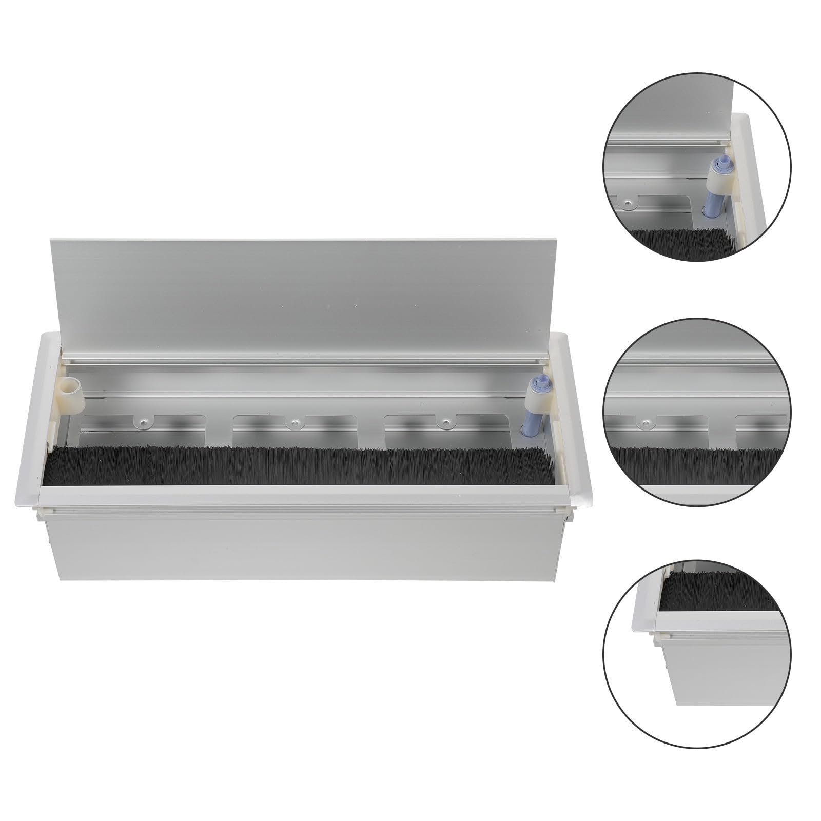 VALICLUD Kabelorganisator aus Aluminiumlegierung mit Rechteckigem Design und Kabeldurchlass für USB Hub und Netzwerk Hub zur Ordentlichen Kabelführung im Badezimmer und Schrank