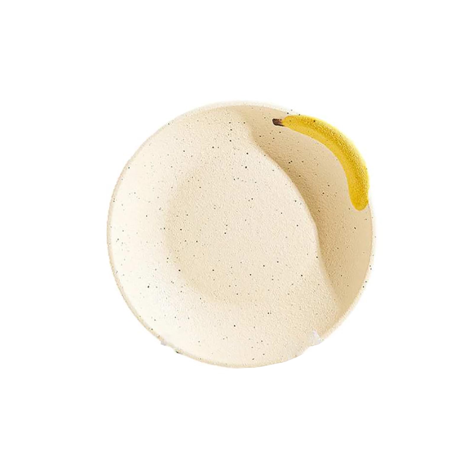 Niedliches geprägtes Keramikgeschirr für den Haushalt, Instant-Nudeln, Banane, 25,4 cm Teller