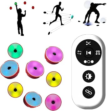 Reaction Training Flash Reflex LED Light, Agility Reaction Training Kit for Fencing, Basketball, Boxing Red