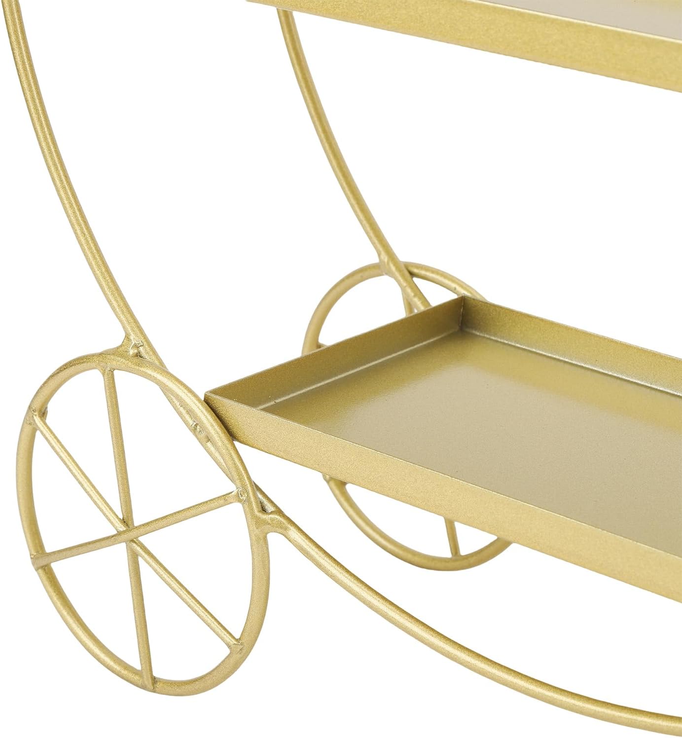 Luqeeg Dessert Cupcake Stand 3 Tier, Tiered Serving Tray, Elegant Display Stand Practical Convenient Dessert Table Display Set for Cupcakes Donuts Fruits Tea Party Birthday (Gold)