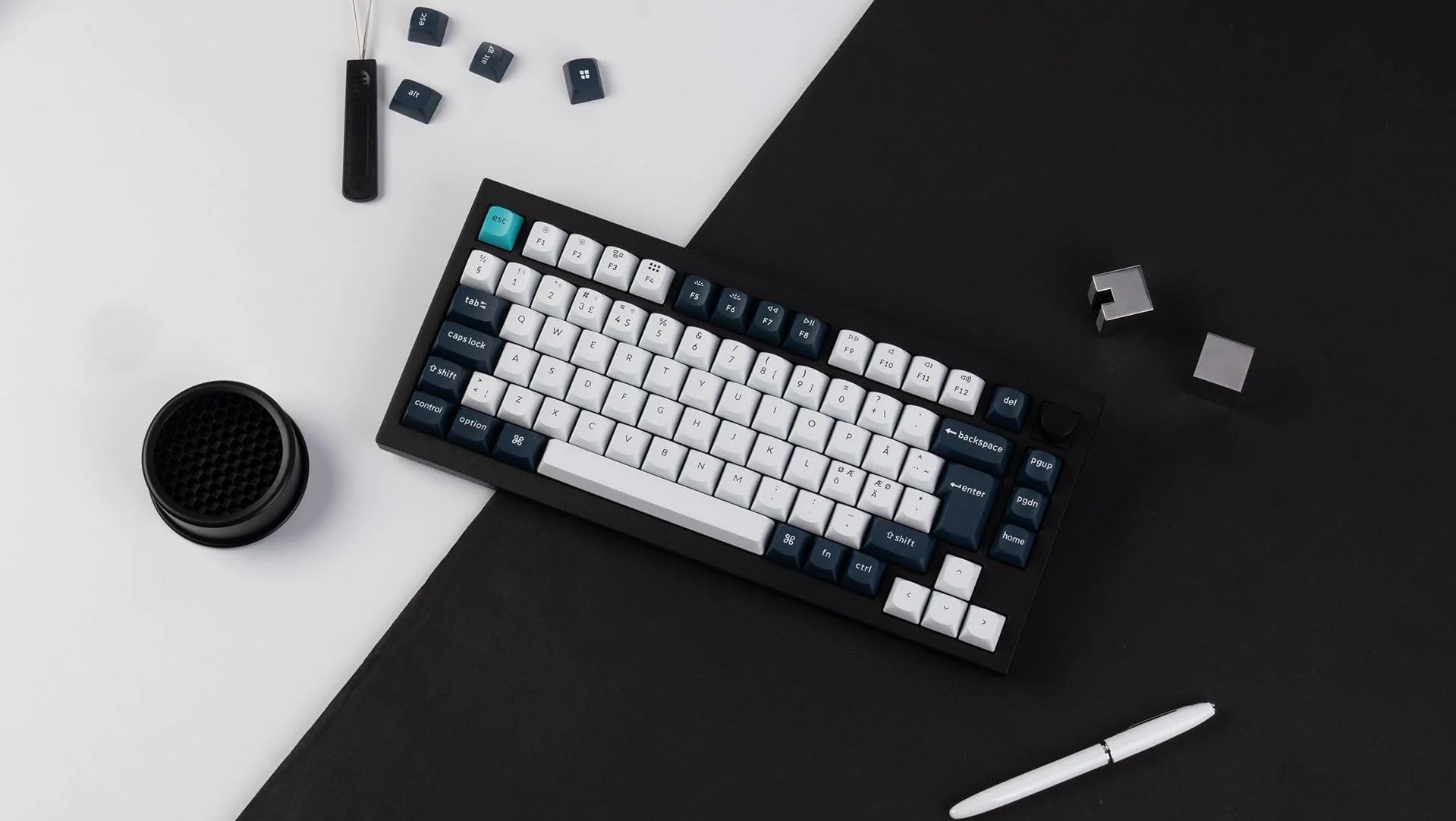 Keychron Q1 Max Tastiera Meccanica RGB Hot-Swap ISO IT Red Knob