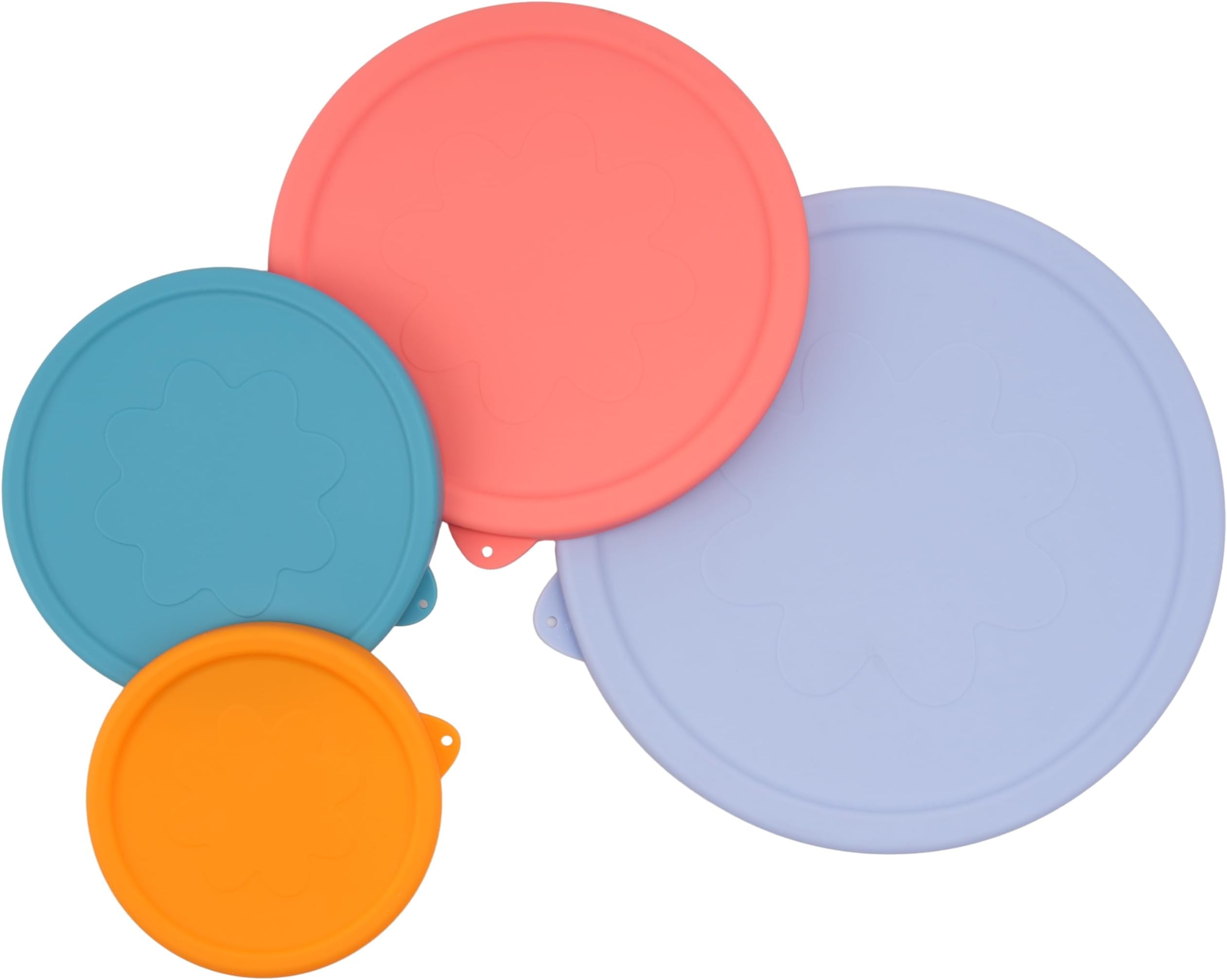 4 Pack Silicone Replacement Lids for Pyrex Mixing Bowls - 3, 6, 10 Cup & 4.5 Qt Sculpted Glass & Tinted Glass Bowls