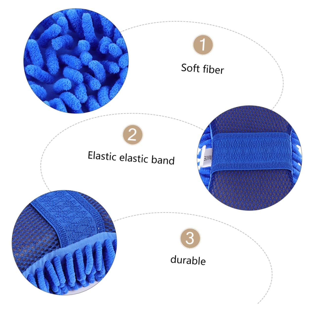 ULTECHNOVO 6pezzi Guanti Per Lavaggio Auto Leggeri e Resistenti Strumento Di Pulizia Per Auto Guanti Per Lavaggio Carro Microfibra