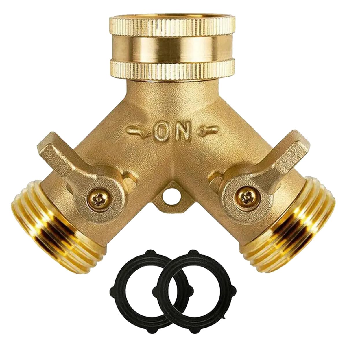 Raccord en Y en Laiton 3/4" pour Arrosage de Pelouse et Nettoyage de Terrasse
