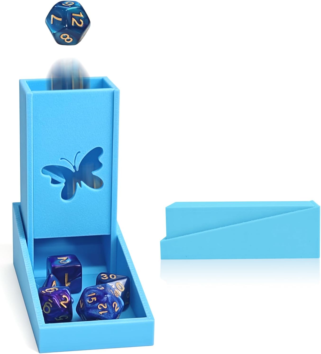 Foldable Mini Dice Tower for D&D, RPG & Tabletop Games Portable Dice Roller Design, Foldable Dice Storage Box Perfectly Fits Board Game Accessories and Gifts (style4)