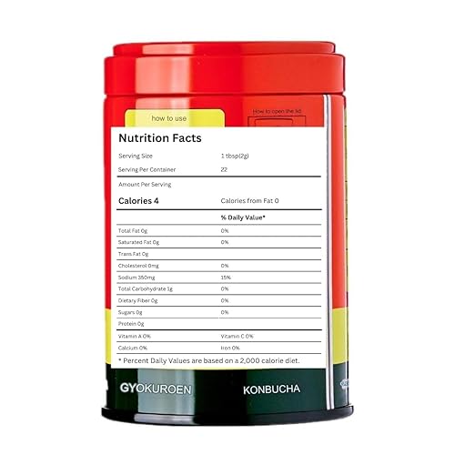 Miniatura 2 de Té japonés Gyokuroen Konbu Cha en polvo de algas en polvo, 1.58 oz (45 g) Hecho en Japón