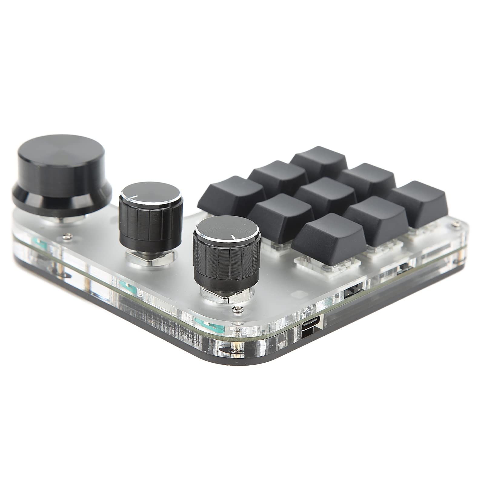 Einhand-Gaming-Tastatur, Programmierbare Tastatur, Makro-Tastatur mit Speicherfunktion, Acryl für Büro, Spiele
