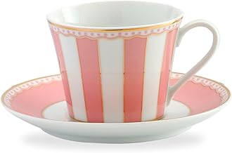 T002B/M-249 Cup & Saucer (Coffee/Tea) 250cc Carnival Pink Fine Porcelain