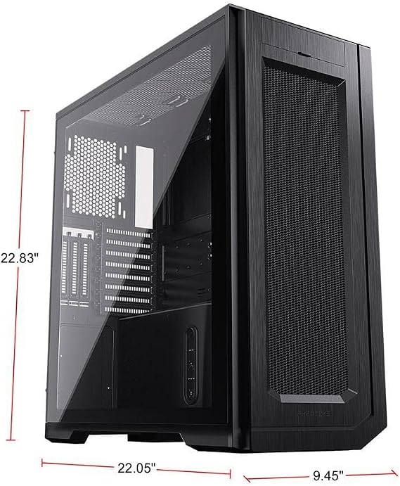 Phanteks PH-ES620PTG-DBK01 Enthoo Pro 2 Full Tower - High Performance Fabric Mesh, Tempered Glass, Dual System/PSU Support, Large Storage, Digital RGB Lighting, Black
