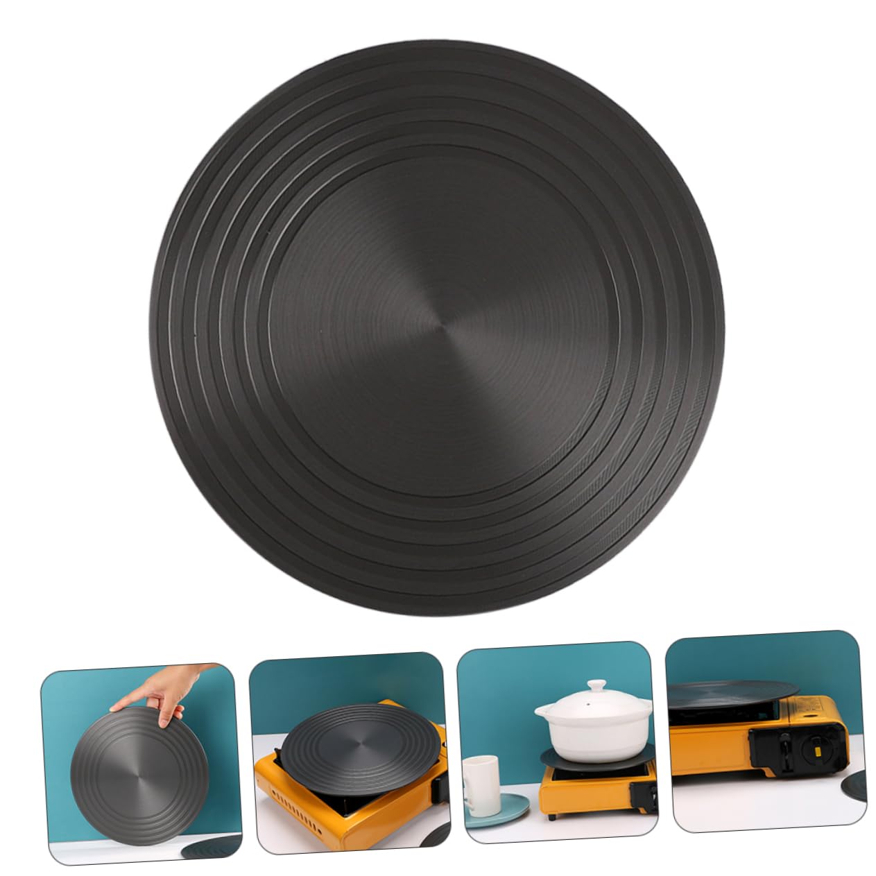 Healifty Difusor Distribución Uniforme del Calor de Aluminio de Calor Redondo de 28cm y Ahorro Cocina para Estufa de Gas