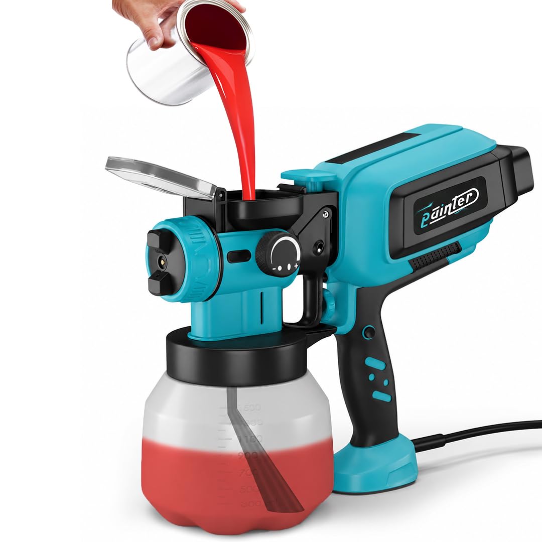 Label Electric Paint Spray Gun Copper Nozzle 650W HVLP Painter Spray Machine 1500ml Cup Capacity 1.8mm Nozzle Size EGH-11