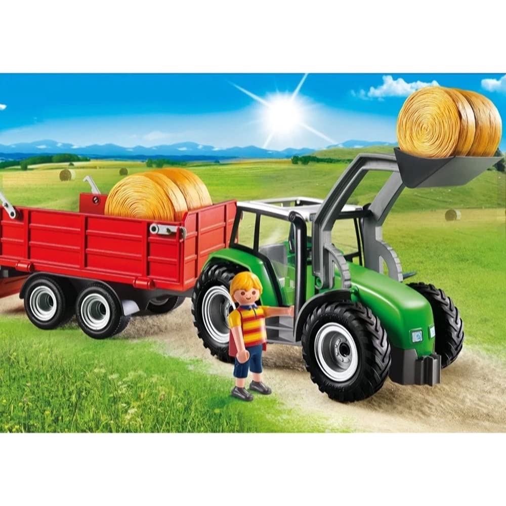 PLAYMOBIL 6130 Großer Traktor mit Anhänger