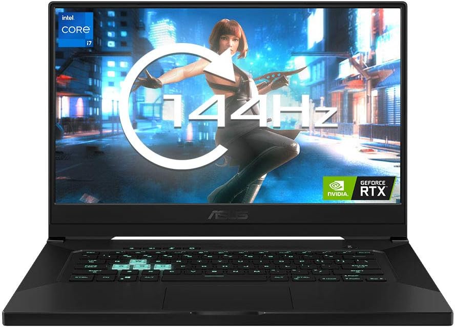ASUS TUF Dash FX516PM 15.6 Inch Full HD 144 Hz Gaming Laptop (Intel i7-11370H, Nvidia GeForce RTX 3060, 8 GB RAM, 512 GB SSD, 4-Zone RGB Keyboard, Windows 10), Black