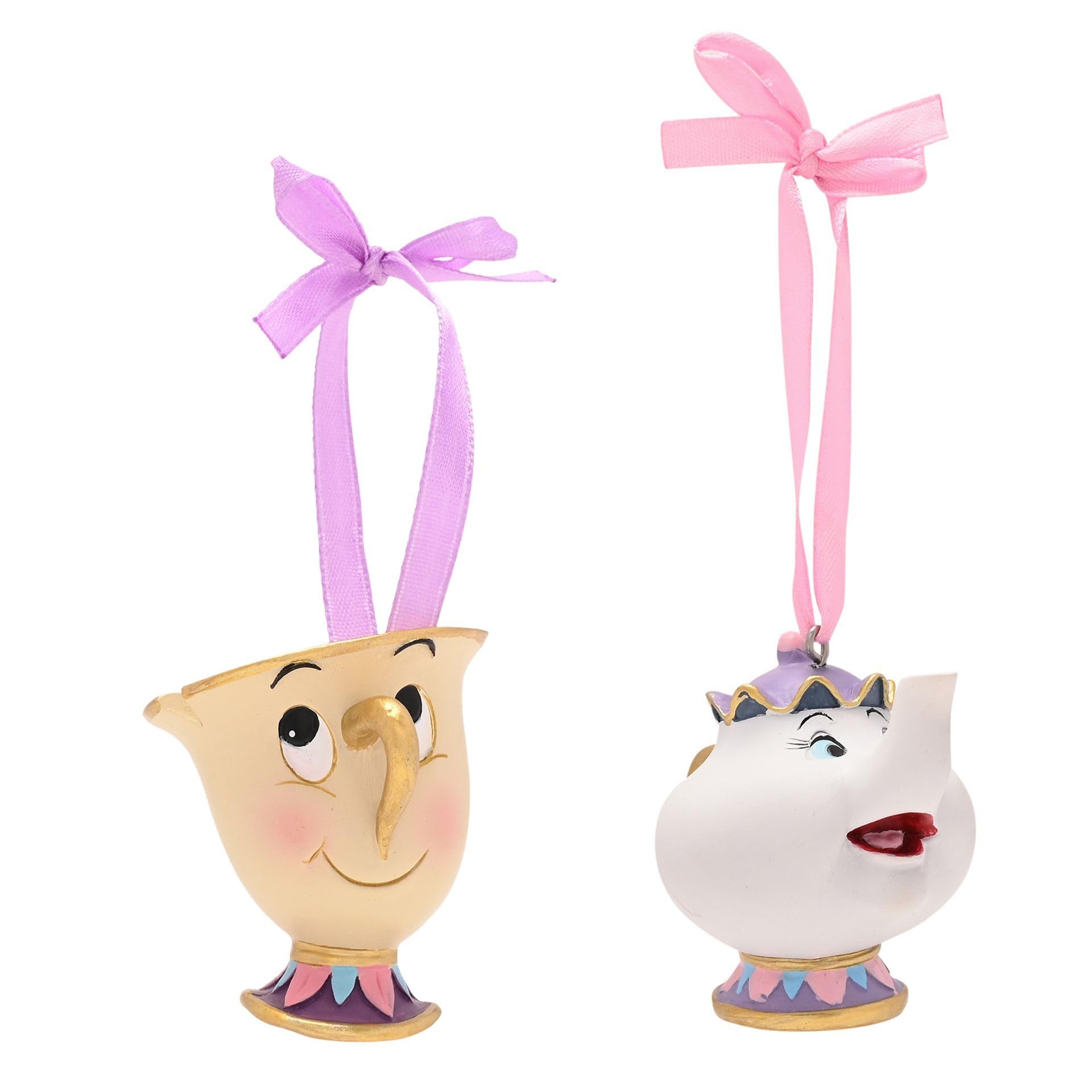 Cadeau de collection Disney : duo Chip and Mrs Potts à suspendre