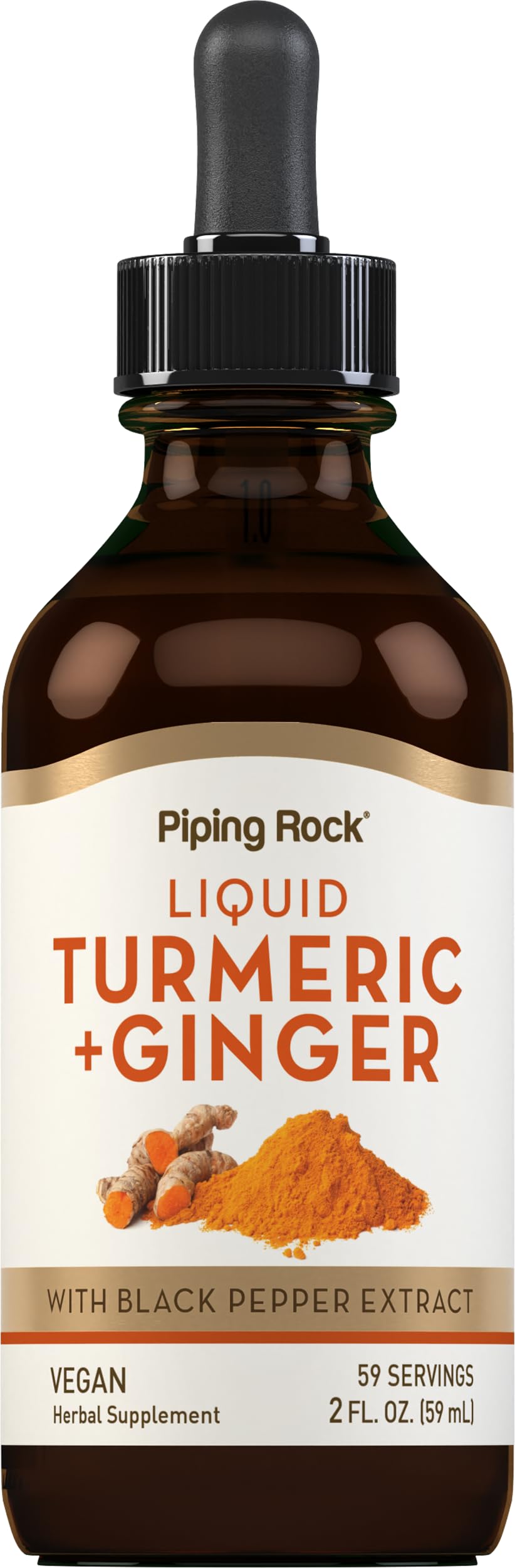 Piping Rock Turmeric and Ginger Drops | 2 Fl Oz